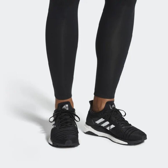 adidas Shoes - Adidas Men's Black Solar Glide BB7447 Lace Up Athletic Running Shoes Size 9